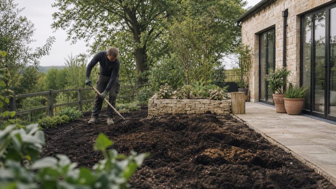 Préparation raisonnée du sol d’un jardin privé